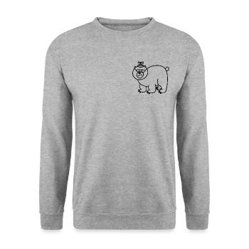 Anti-Zoo Ten - Sweat-shirt Unisexe - gris chiné - Devant - Alina (178cm) & Michal (187cm)