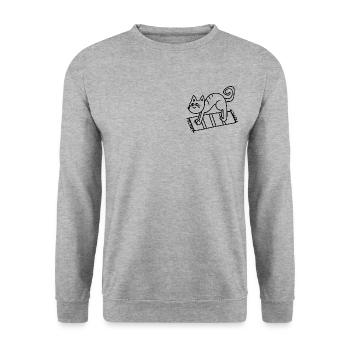Anti-Zoo Feliner Carpet - Unisex Sweatshirt - salt & pepper - Front - Alina (178cm) & Michal (187cm)