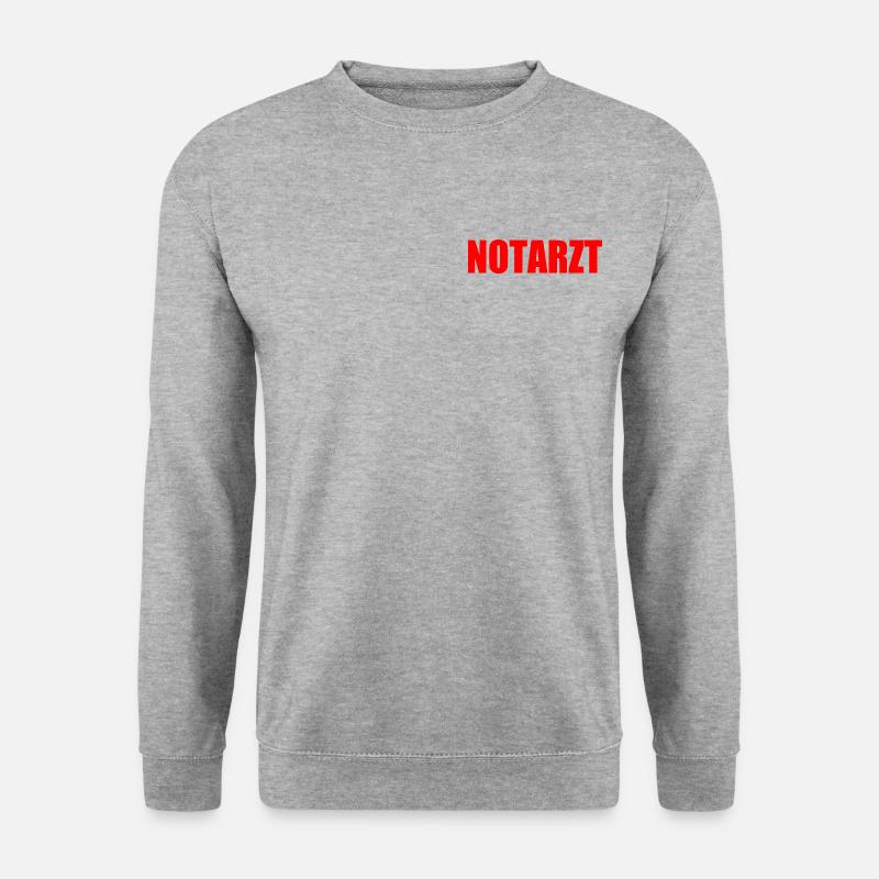 Notarzt - Unisex Pullover - Weißgrau meliert