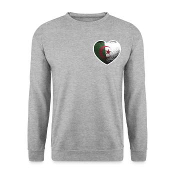 algerie drapeau dz - Sweat-shirt Unisexe - gris chiné - Devant - Alina (178cm) & Michal (187cm)