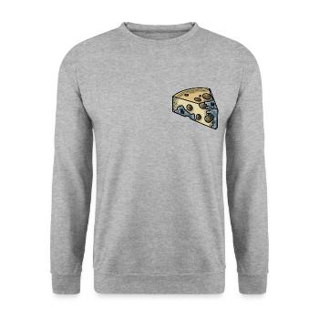 Schimmelkäse - Unisex Pullover - Weißgrau meliert - Vorne - Alina (178cm) & Michal (187cm)