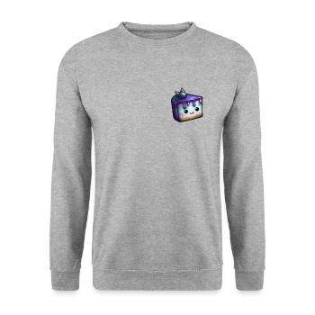 Morceau de gâteau plein de myrtille et de magie - Sweat-shirt Unisexe - gris chiné - Devant - Alina (178cm) & Michal (187cm)