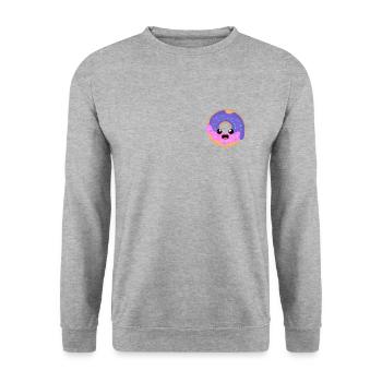 Beau beignet heureux ! - Sweat-shirt Unisexe - gris chiné - Devant - Alina (178cm) & Michal (187cm)
