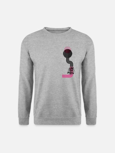 Live Your Passion - Unisex Pullover - Weißgrau meliert