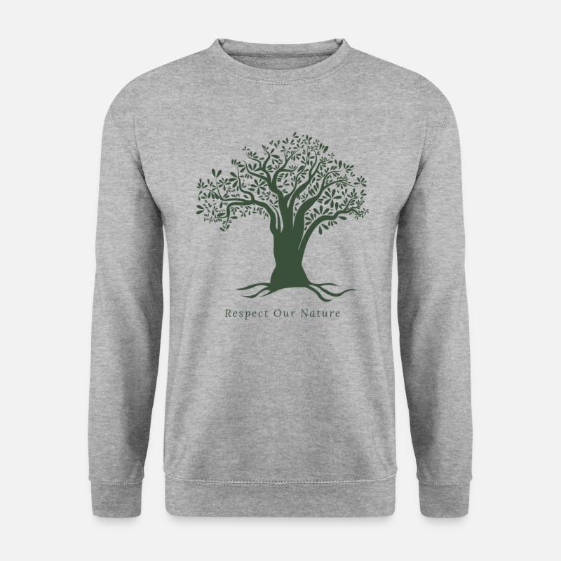 respect our nature - Unisex Pullover - Weißgrau meliert