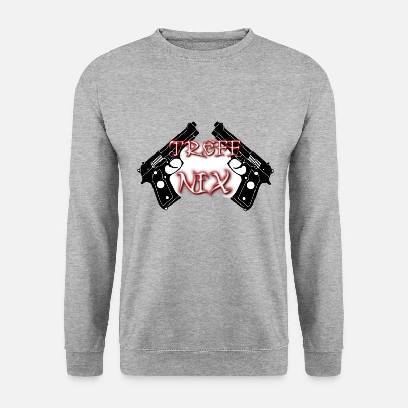 Treff nix - Unisex Pullover - Weißgrau meliert