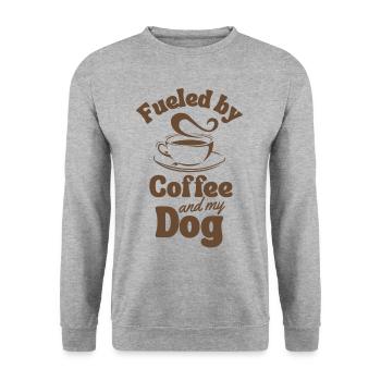 Coffee Dog lover - Unisex Sweatshirt - salt & pepper - Front - Alina (178cm) & Michal (187cm)