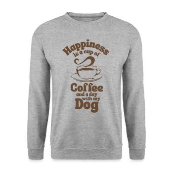 Coffee Dog lover - Unisex Sweatshirt - salt & pepper - Front - Alina (178cm) & Michal (187cm)