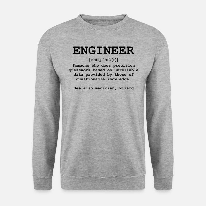 Ingenieur - Unisex Pullover - Weißgrau meliert