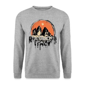 Dolomites Dolomites Tre Cime Lavaredo Trois Pics - Sweat-shirt Unisexe - gris chiné - Devant - Alina (178cm) & Michal (187cm)
