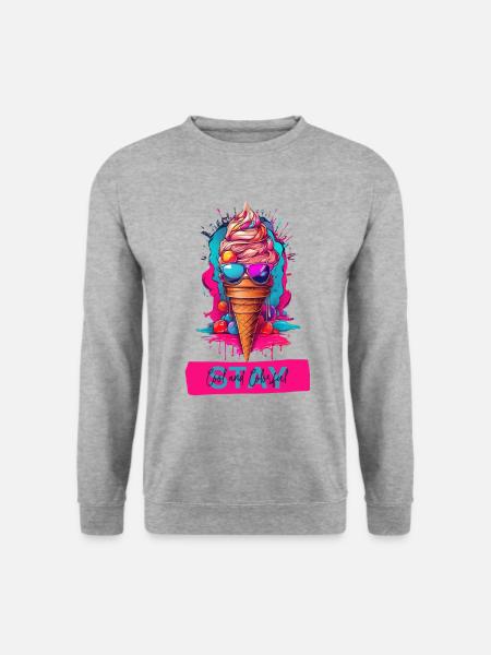 Radiant Delight - Helles Eis - Unisex Pullover - Weißgrau meliert