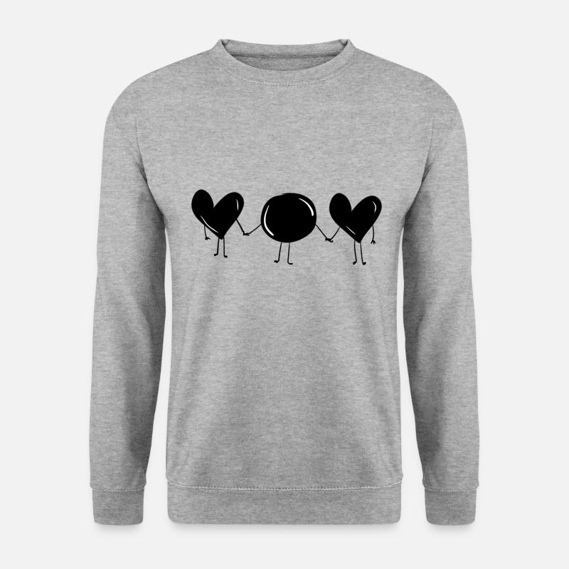 drei Freunde - Unisex Pullover - Weißgrau meliert