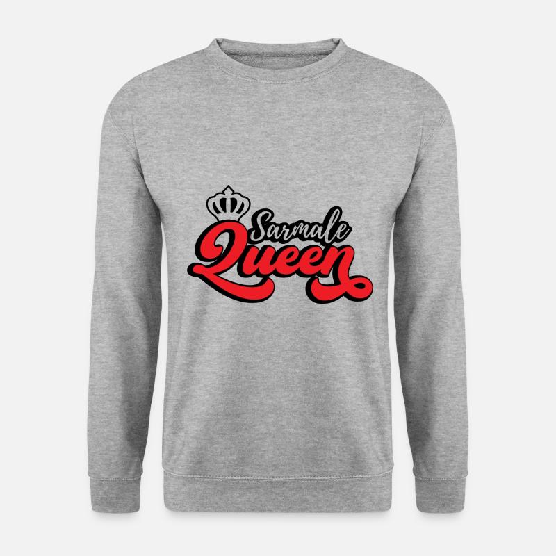 Sarmale Königin - Unisex Pullover - Weißgrau meliert