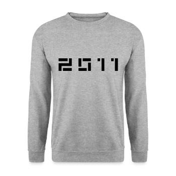 Année de naissance Anniversaire Né en - Fabriqué en 2011 - Sweat-shirt Unisexe - gris chiné - Devant - Alina (178cm) & Michal (187cm)