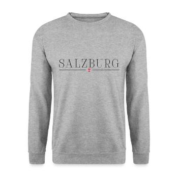 Salzbourg, Autriche T-shirt design de style - Sweat-shirt Unisexe - gris chiné - Devant - Alina (178cm) & Michal (187cm)