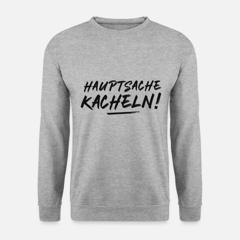 Fliesenleger Geschenk - Unisex Pullover - Weißgrau meliert