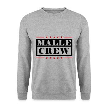 Malle Crew - Unisex Sweatshirt - salt & pepper - Front - Alina (178cm) & Michal (187cm)