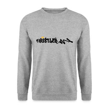 Hustler design - Unisex Sweatshirt - salt & pepper - Front - Alina (178cm) & Michal (187cm)