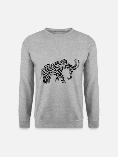 Mammoth Tribal Tattoo - Unisex Sweatshirt - salt & pepper