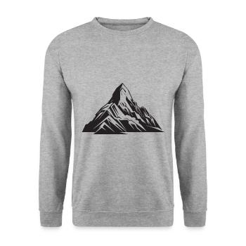 Mountains as a symbol of nature - Unisex Sweatshirt - salt & pepper - Front - Alina (178cm) & Michal (187cm)