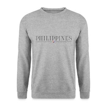 I love Philippines - Unisex Sweatshirt - salt & pepper - Front - Alina (178cm) & Michal (187cm)
