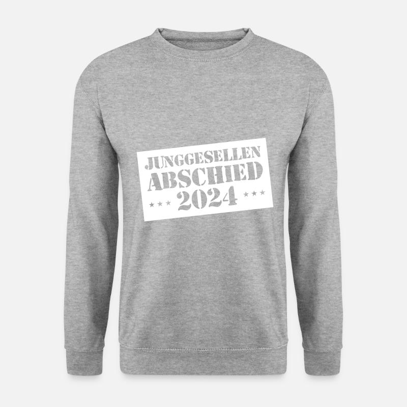 Junggesellenabschied 2024 - Unisex Pullover - Weißgrau meliert