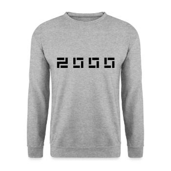 Année de naissance Né(e) - Fabriqué en 2000 - Sweat-shirt Unisexe - gris chiné - Devant - Alina (178cm) & Michal (187cm)