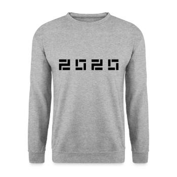 Année de naissance Anniversaire Né en - Fabriqué en 2020 - Sweat-shirt Unisexe - gris chiné - Devant - Alina (178cm) & Michal (187cm)