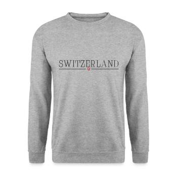Schweiz Switzerland - Unisex Sweatshirt - salt & pepper - Front - Alina (178cm) & Michal (187cm)