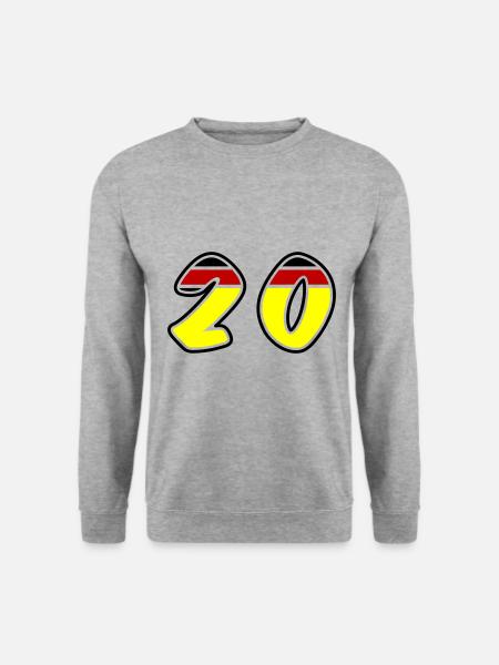 20 Number symbol Germany - Unisex Sweatshirt - salt & pepper