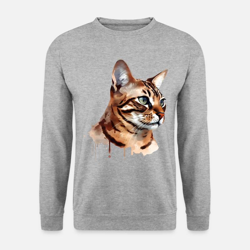 Cat Lover Bengal Cat - Unisex Sweatshirt - salt & pepper