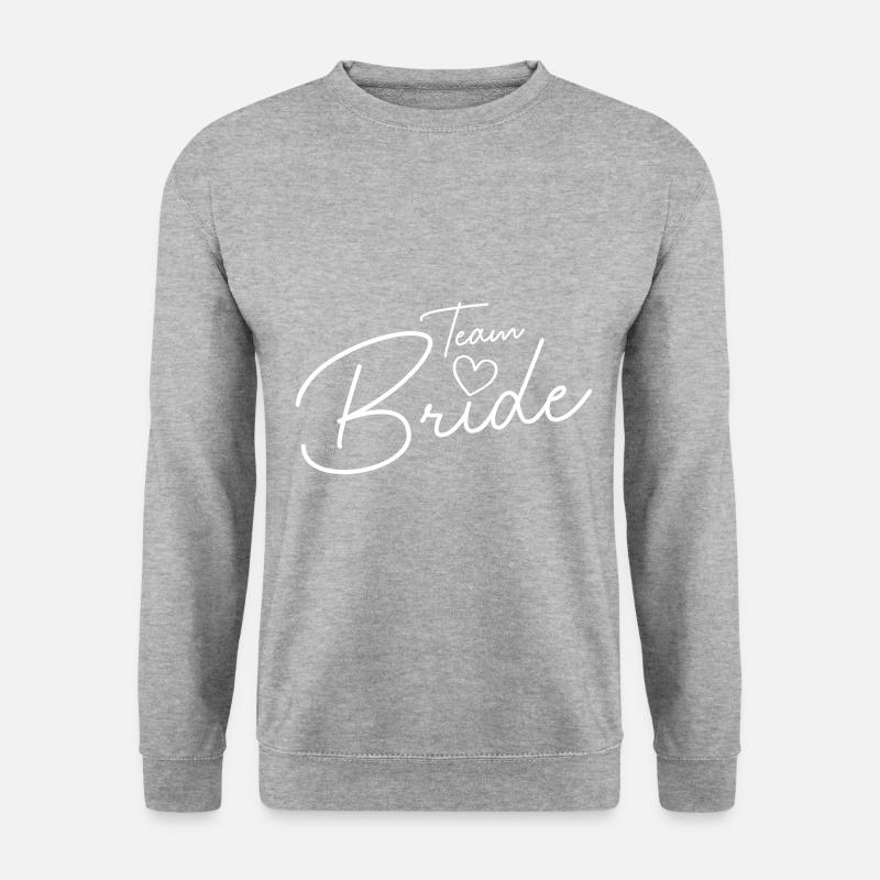 Team Braut - Unisex Pullover - Weißgrau meliert
