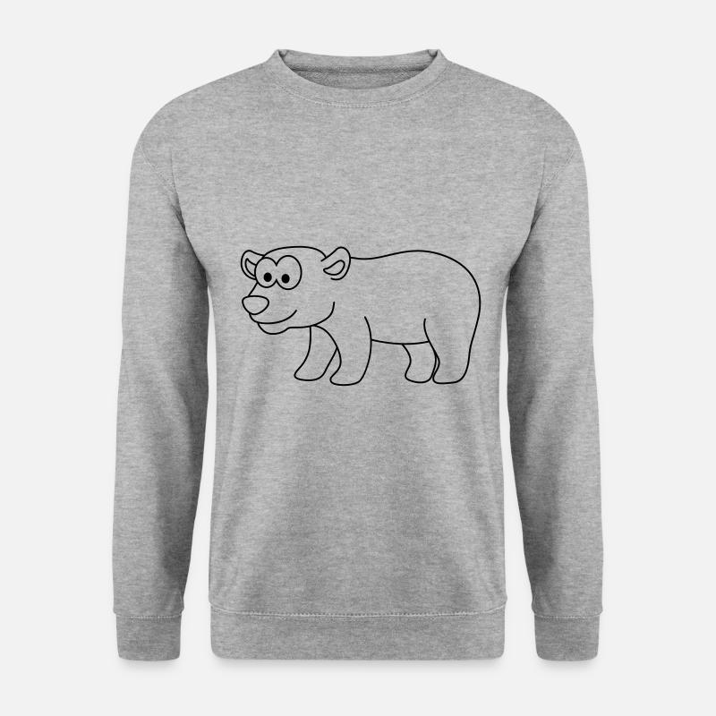 Polar Bear Comic Animal - Unisex Sweatshirt - salt & pepper