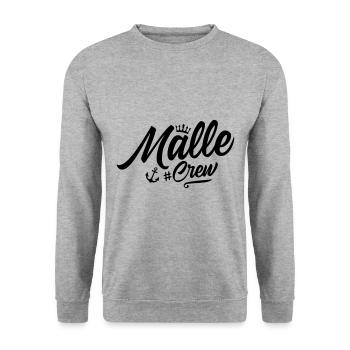 Malle Crew - Unisex Sweatshirt - salt & pepper - Front - Alina (178cm) & Michal (187cm)