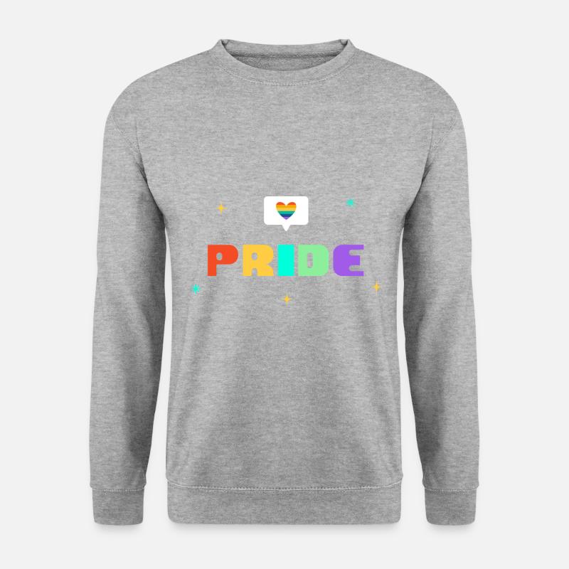 PRIDE Emoji - Unisex Pullover - Weißgrau meliert