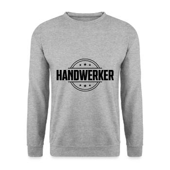 Handwerker Beruf - Unisex Pullover - Weißgrau meliert - Vorne - Alina (178cm) & Michal (187cm)