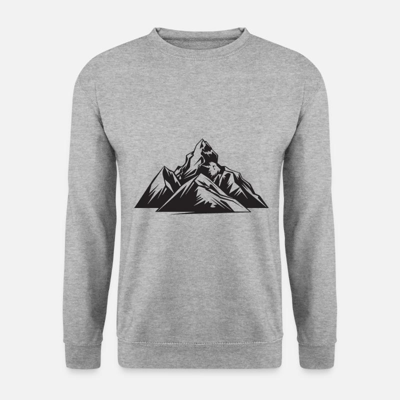 Berge Alpen Silhouette - Unisex Pullover - Weißgrau meliert