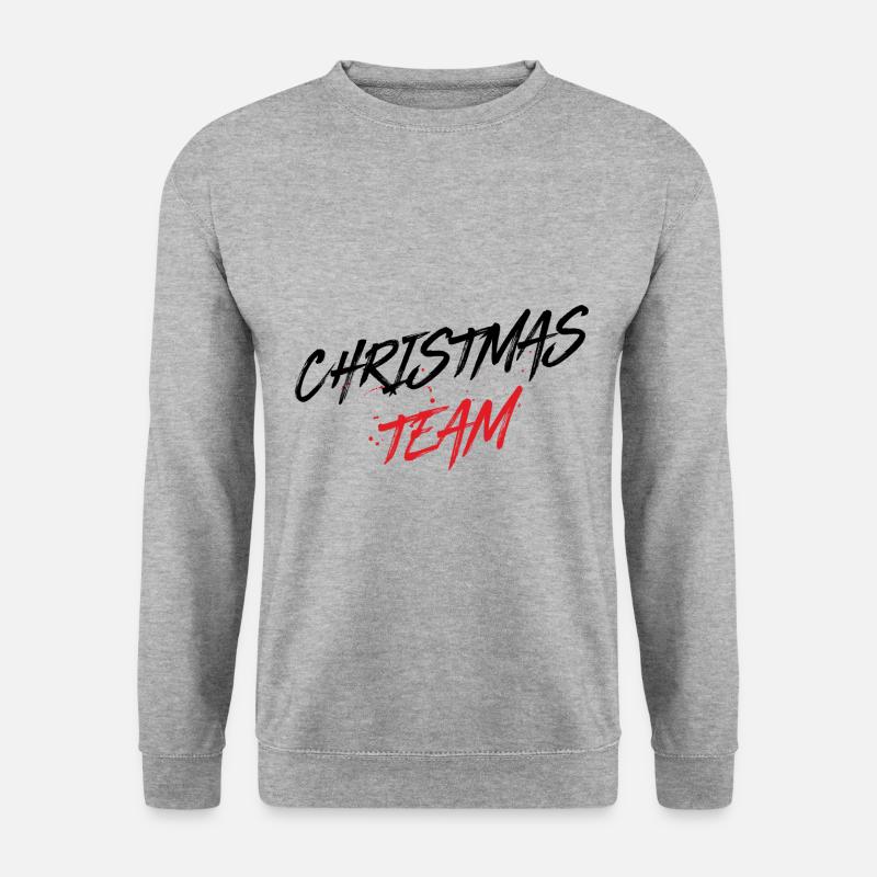 Christmas Team - Unisex Pullover - Weißgrau meliert