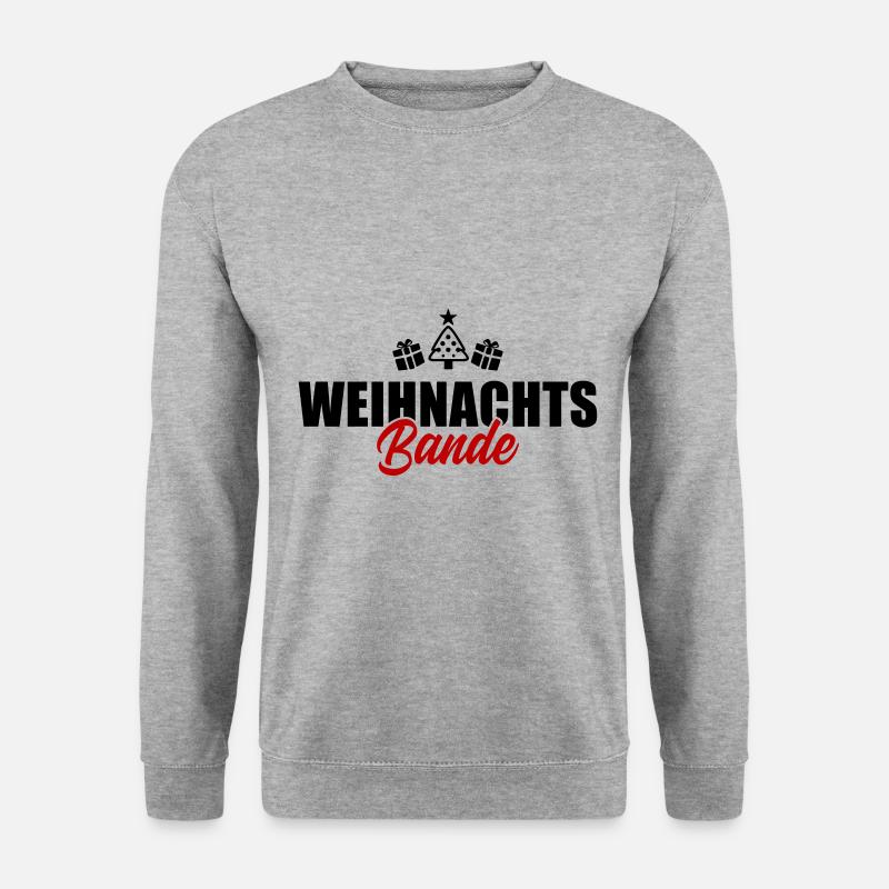 Weihnachts Bande - Unisex Pullover - Weißgrau meliert