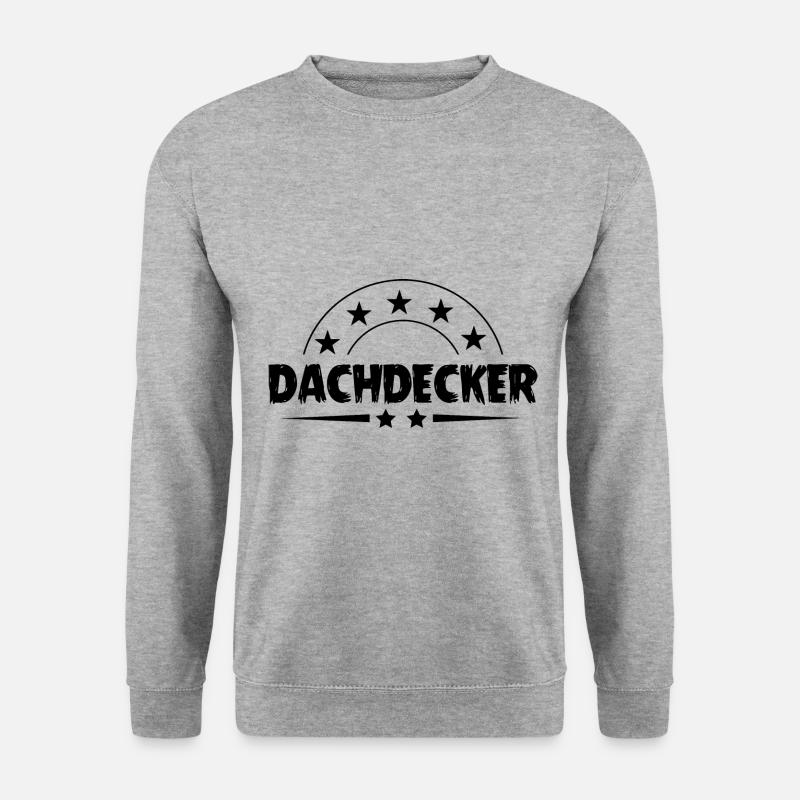 Dachdecker Beruf - Unisex Pullover - Weißgrau meliert