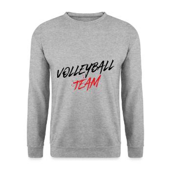 Volleyball Team - Unisex Pullover - Weißgrau meliert - Vorne - Alina (178cm) & Michal (187cm)
