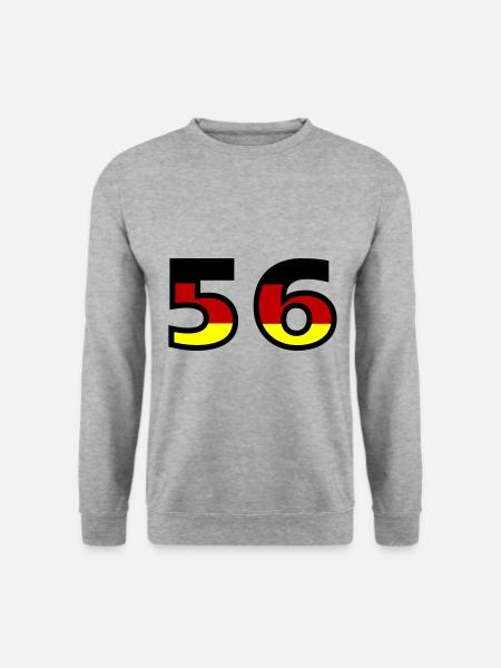 56 Number Germany Jersey - Unisex Sweatshirt - salt & pepper