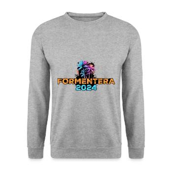 Formentera 2024 Tour - Unisex Sweatshirt - salt & pepper - Front - Alina (178cm) & Michal (187cm)