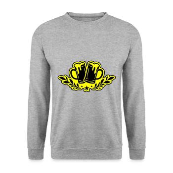 Verre à bière Chope de bière Bière - Sweat-shirt Unisexe - gris chiné - Devant - Alina (178cm) & Michal (187cm)