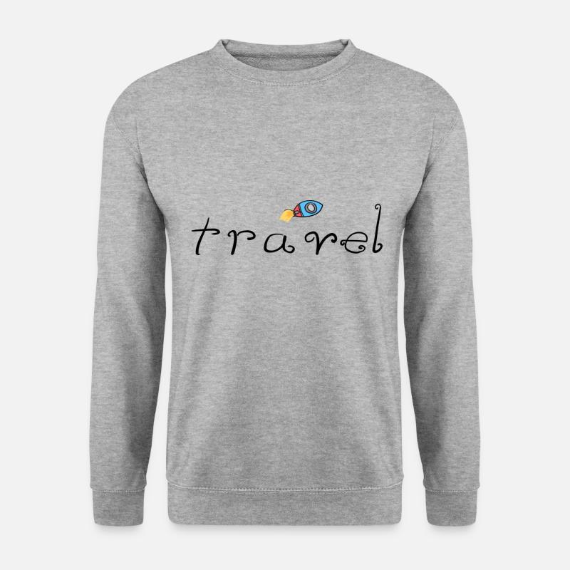 travel rocket fly emigrate - Unisex Sweatshirt - salt & pepper