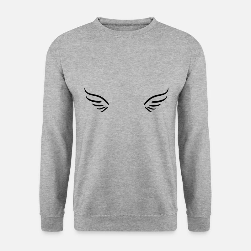 deux anges d’aile voler symbole protéger - Sweat-shirt Unisexe - gris chiné
