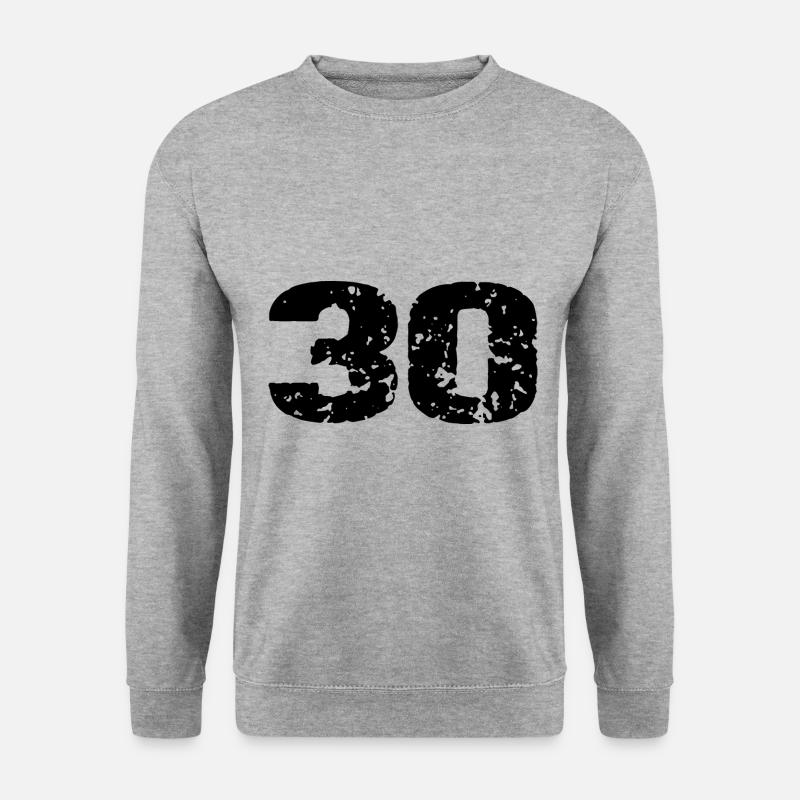 30 Number jersey - Unisex Sweatshirt - salt & pepper