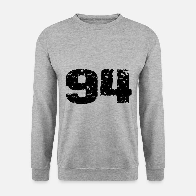 94 Zahl Trikot - Unisex Pullover - Weißgrau meliert