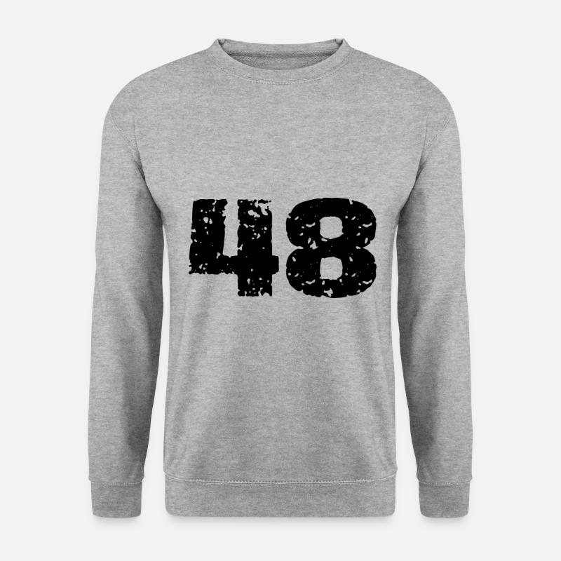 48 Zahl Trikot - Unisex Pullover - Weißgrau meliert