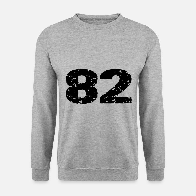 82 Zahl Trikot - Unisex Pullover - Weißgrau meliert